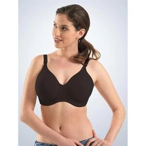 NEW Leading Lady 36D Molded Seamless Underwire Nursing Bra 410 Black 97641